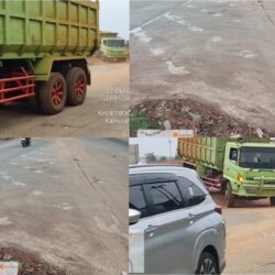 Lalu Lalang Truk Pengangkut Tanah Proyek BSD Diduga Rusak dan Kotori Jalan