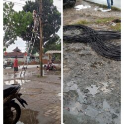PT Porte Diduga Abaikan Keselamatan Pekerja Saat Pemasangan Kabel WiFi di Sukamulya