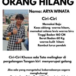 LAPORAN KEHILANGAN REMAJA ARYA WINATA, TANGERANG – HILANG SEJAK 29 NOVEMBER 2025   
