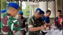 Denpom III/1 Bogor Gelar Jumat Berkah di Bulan Syawal, Bagikan Makanan ke Warga